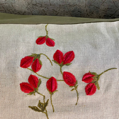 Indus Cherry Blossom Scarlet Cushion Cover - 38 x 18 - Single