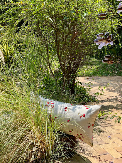 Indus Cherry Blossom Scarlet Cushion Cover - 38 x 18 - Single