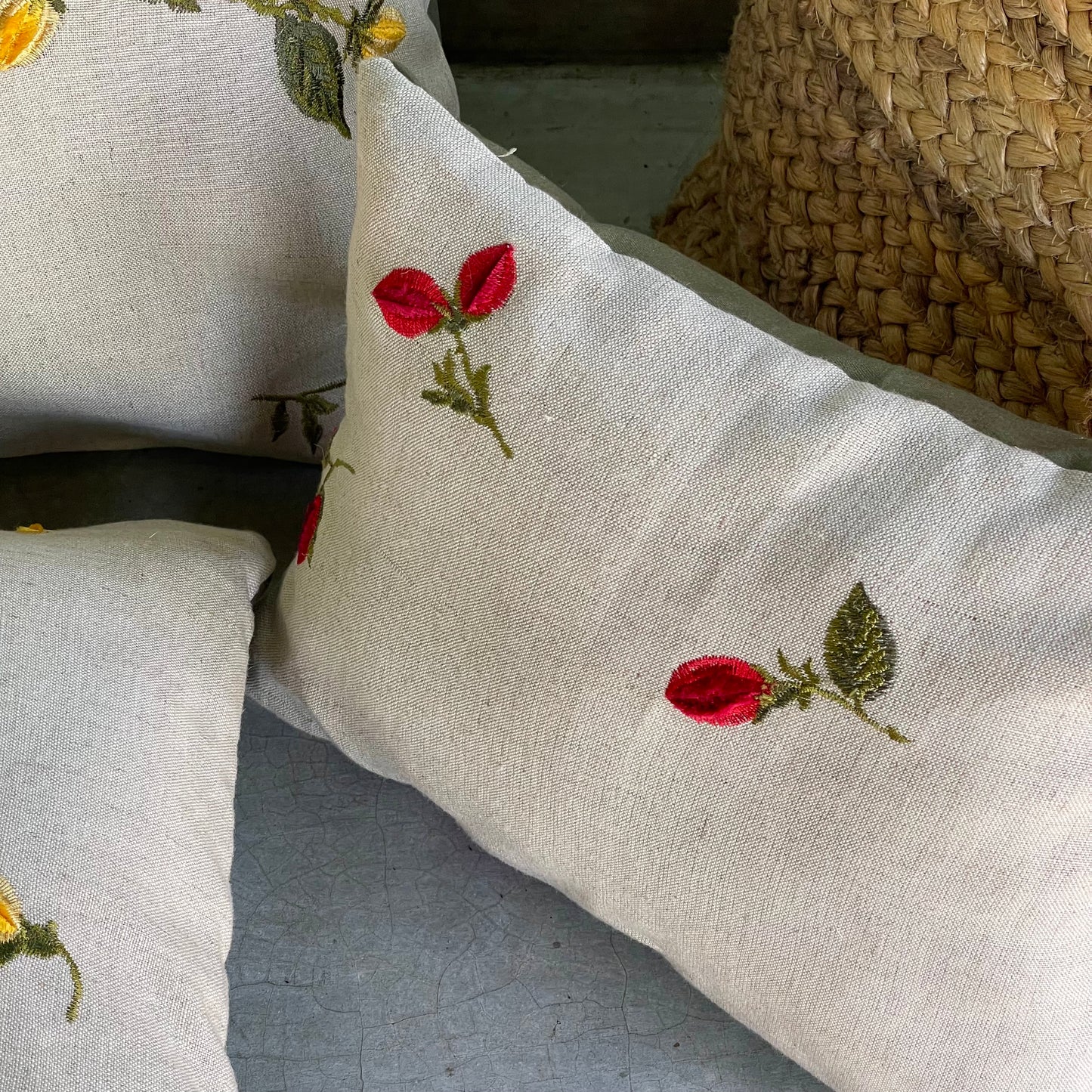 Indus Cherry Blossom Scarlet Cushion Cover - 38 x 18 - Single