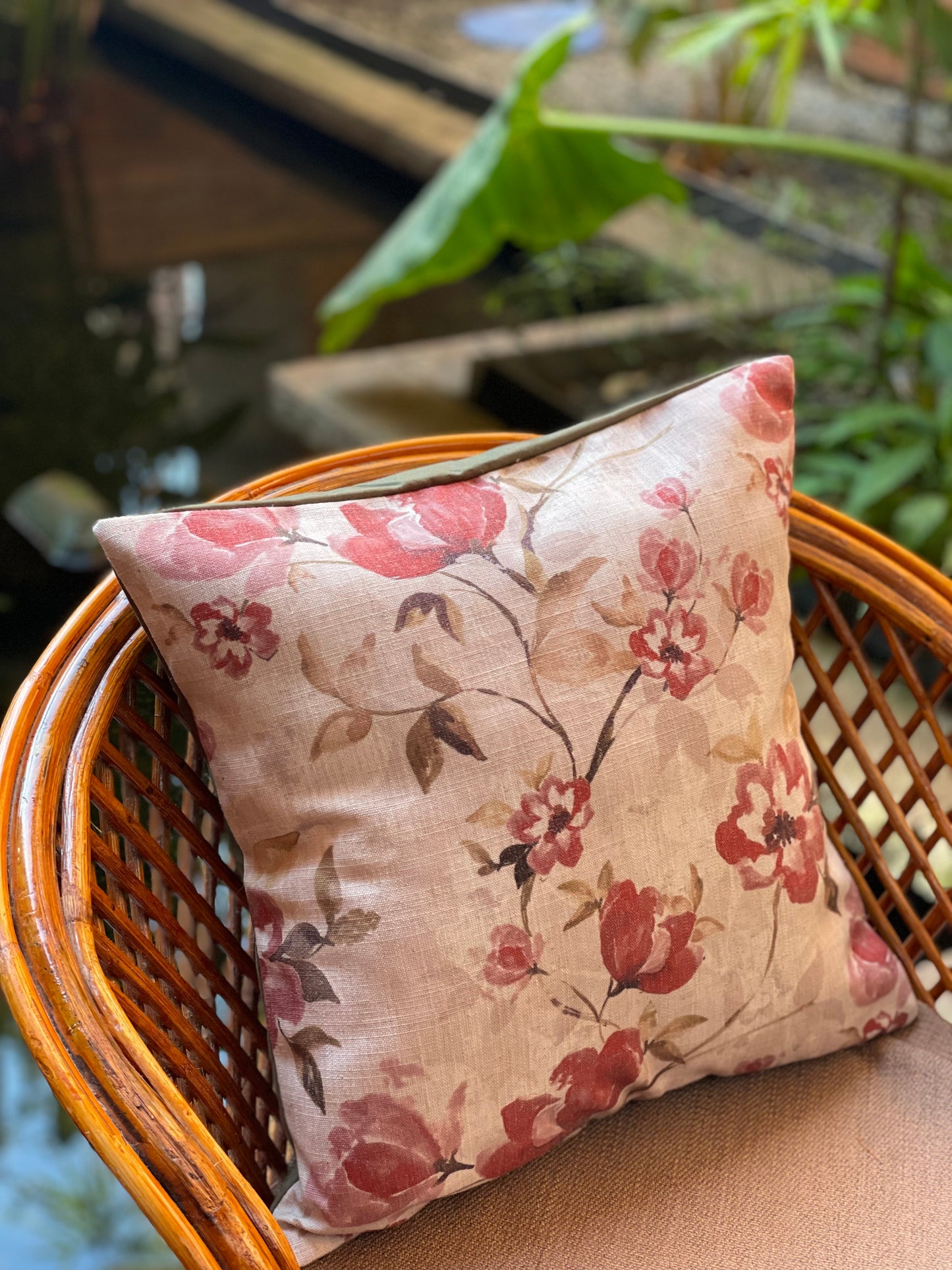 Clyde Bagh Sangria Cushion Cover - 16 x 16 - Single