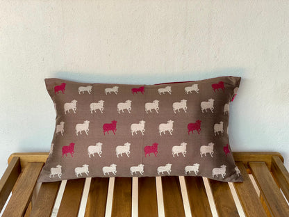 Hudson Haveli Raspberry Cushion Cover - 22 x 12 - Single