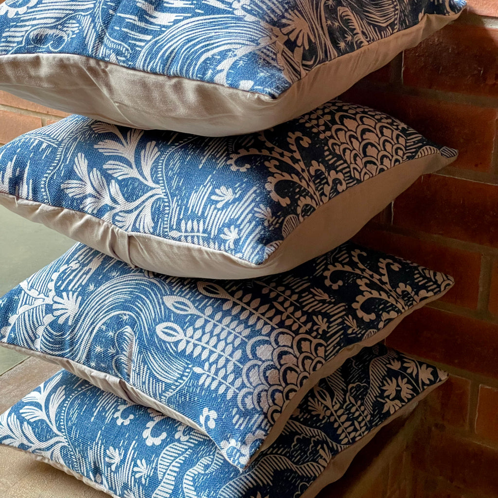 Clyde Nellie Indigo Cushion Cover - 16 x 16 - Single