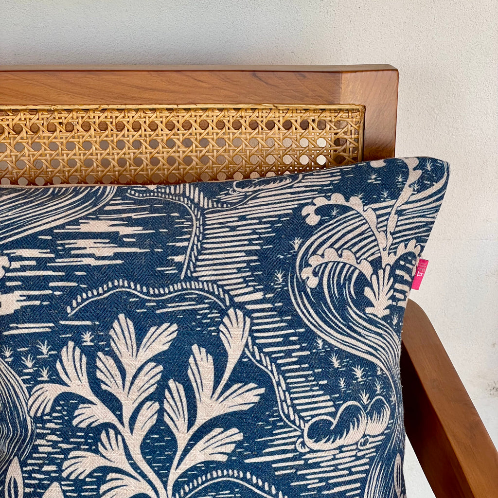 Clyde Nellie Indigo Cushion Cover - 16 x 16 - Single