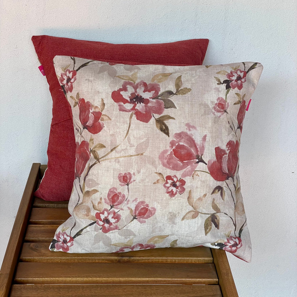 Clyde Bagh Sangria Cushion Cover - 16 x 16 - Single