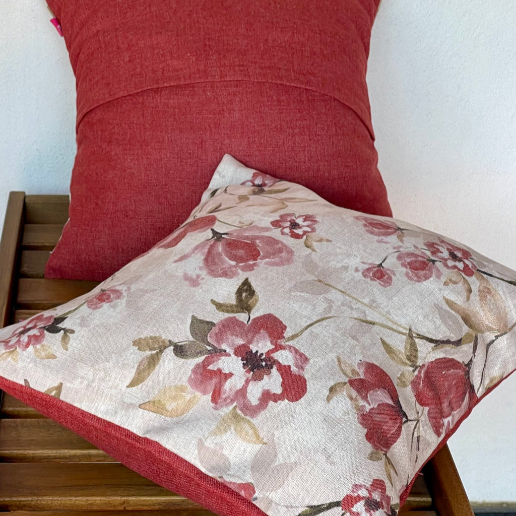 Clyde Bagh Sangria Cushion Cover - 16 x 16 - Single