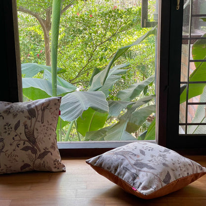Clyde Panchi Safed Cushion Cover - 16 x 16 - Single