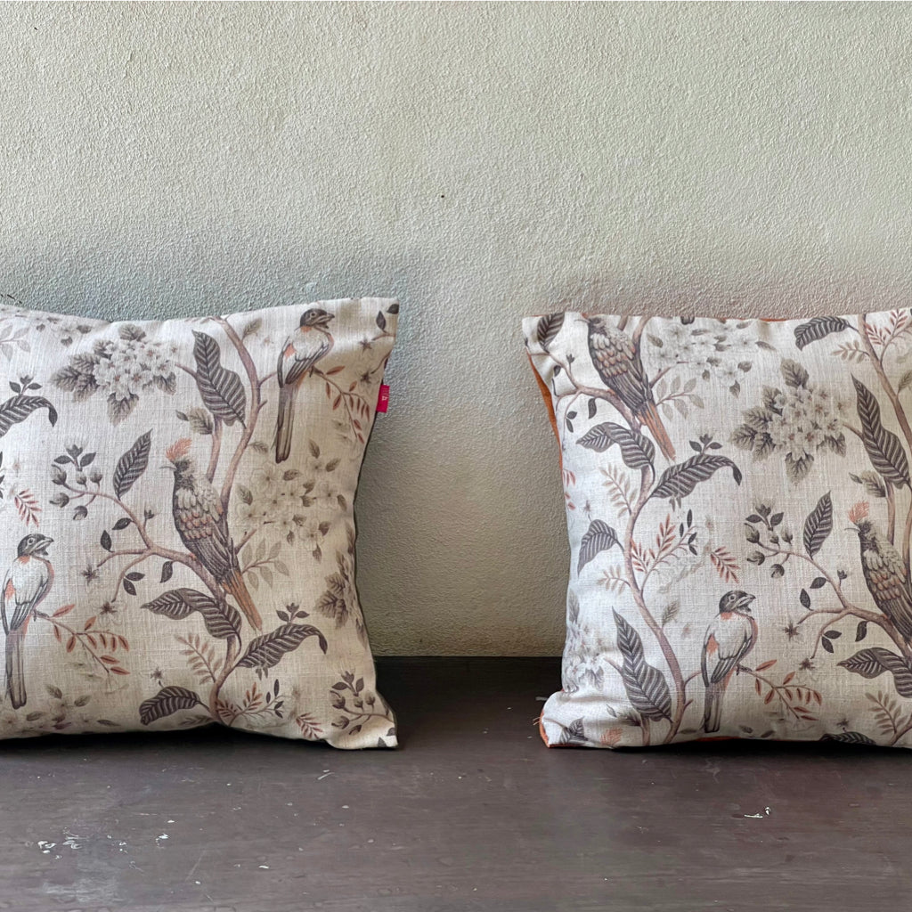 Clyde Panchi Safed Cushion Cover - 16 x 16 - Single