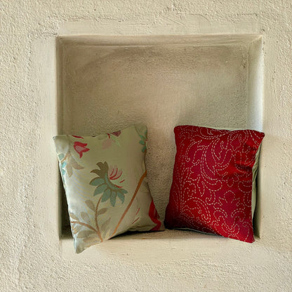 Mekong Kiwi & Caramel Cushion Cover with filler - 7 x 7 - Set of 2