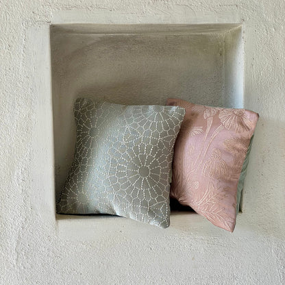 Mekong Pecan & Rose Cushion Cover with filler - 7 x 7 - Set of 2