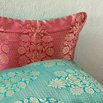 Pink Lotus Decorative Festive Cushion Cover 16 x 16 - Single