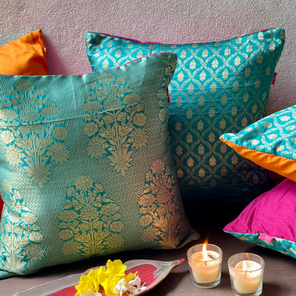 Regal Radiance Decorative Festive Cushion Cover 16 x 16 - Single
