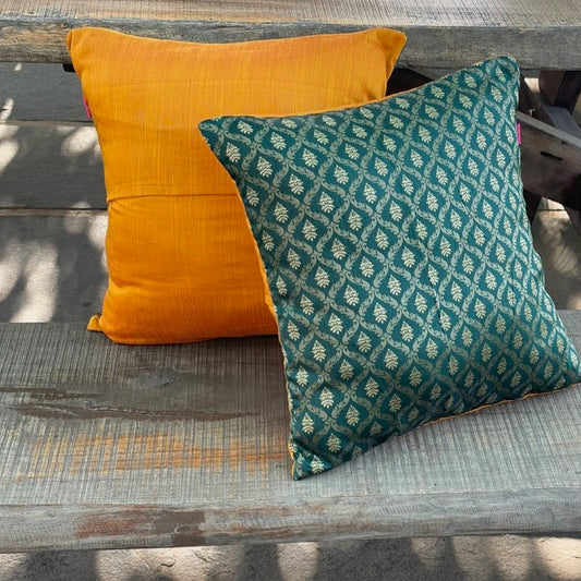 Golden Gleam Decorative Festive Cushion 16 x 16
