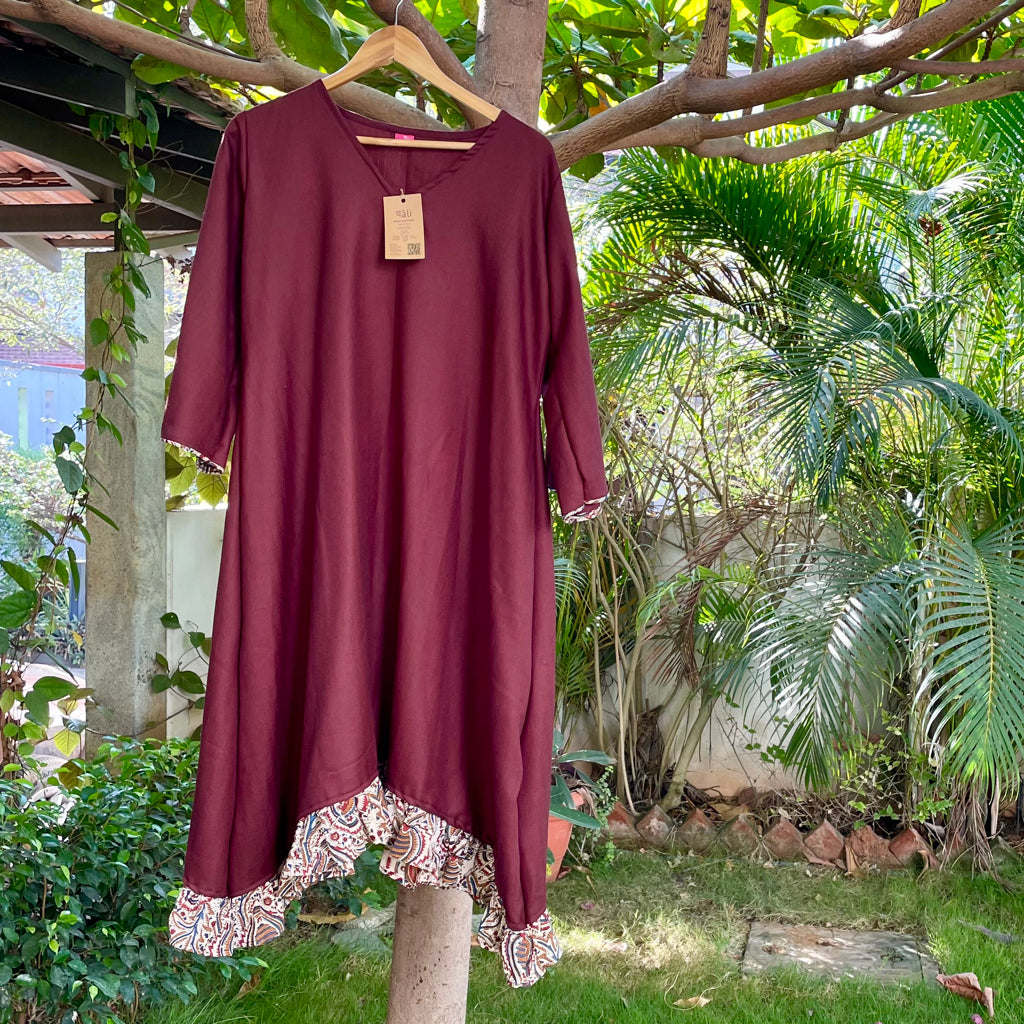 San Francisco Burgundy Cotton Dress