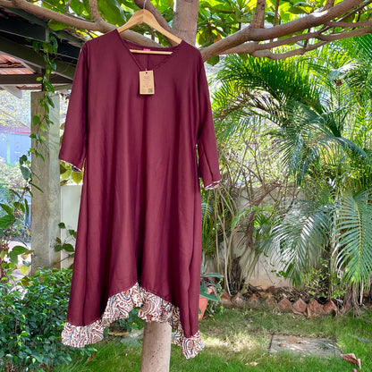 San Francisco Burgundy Cotton Dress