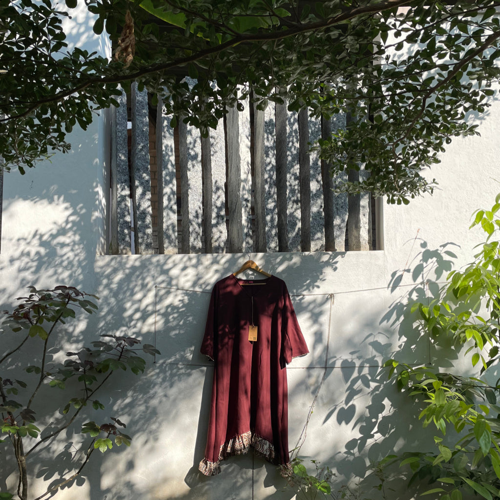 San Francisco Burgundy Cotton Dress