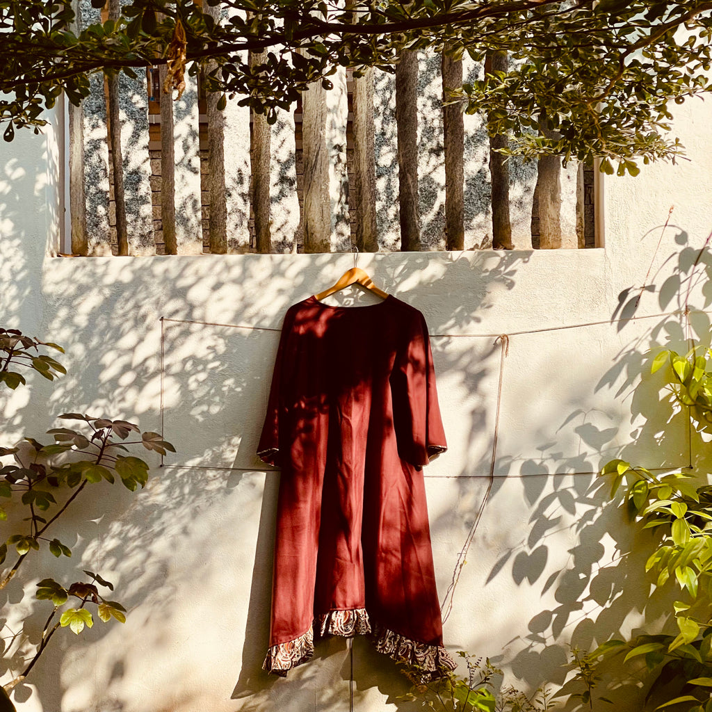 San Francisco Burgundy Cotton Dress