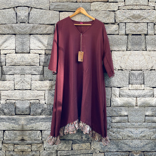 San Francisco Burgundy Cotton Dress