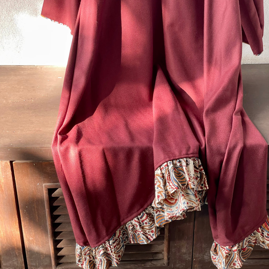 San Francisco Burgundy Cotton Dress