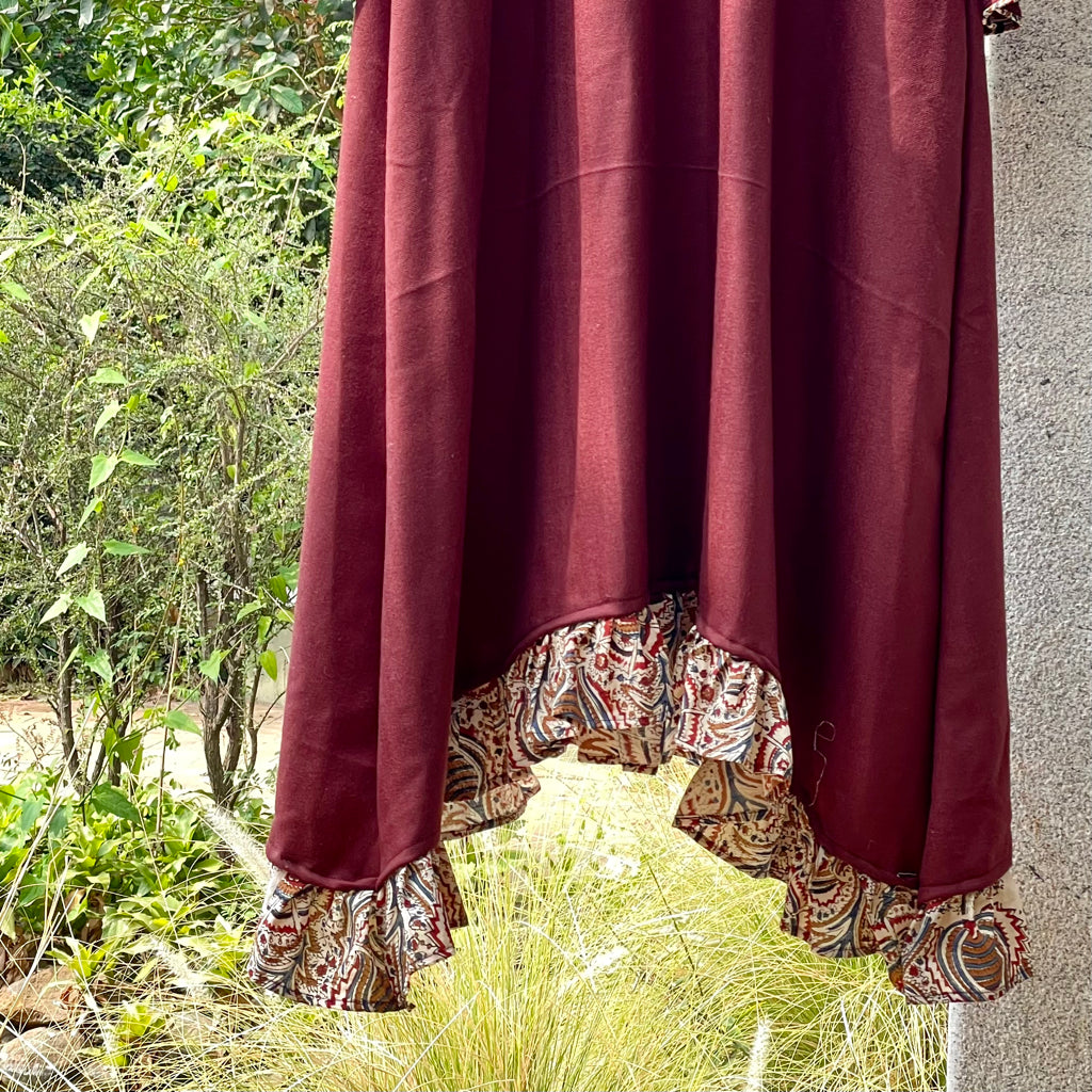 San Francisco Burgundy Cotton Dress