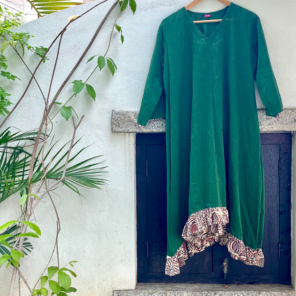 San Francisco Green Cotton Dress