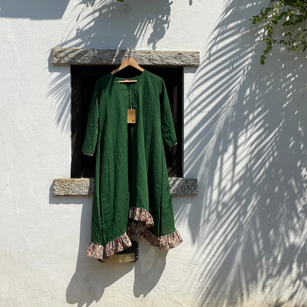 San Francisco Green Cotton Dress