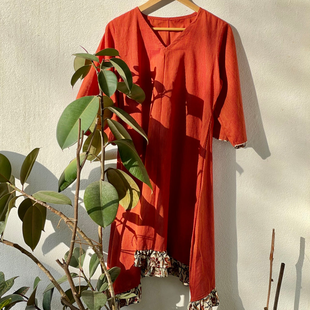 San Francisco Orange Cotton Dress