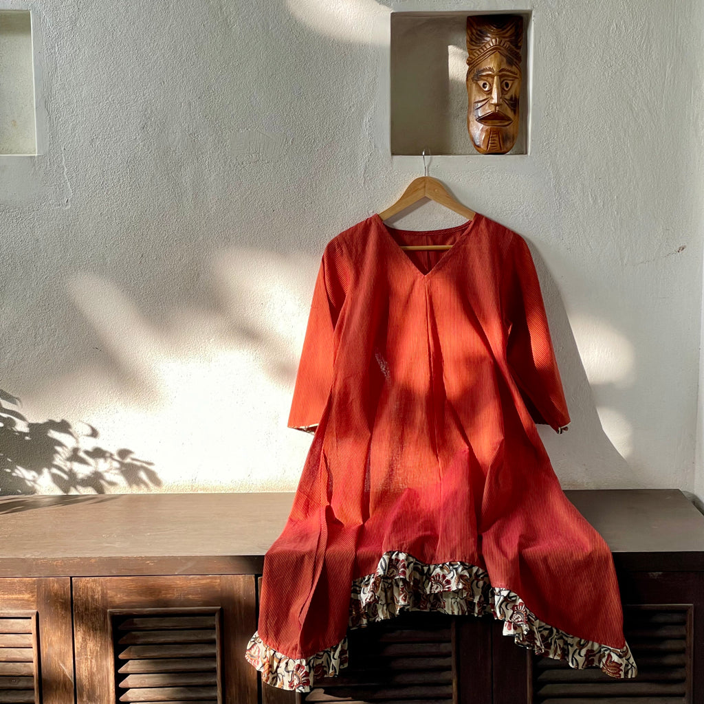 San Francisco Orange Cotton Dress