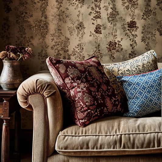 Clyde Sanganer Cushion Cover - 16 x 16 - Single