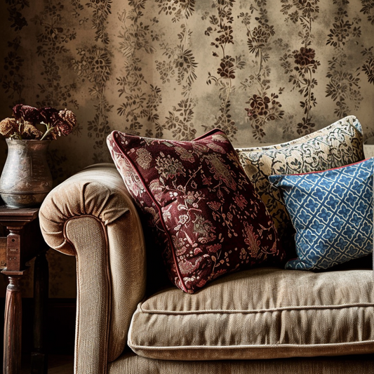 Clyde Sanganer Cushion Cover - 16 x 16 - Single