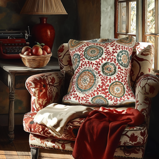 Clyde New Orleans Cushion Cover - Red 16 x 16 - Single