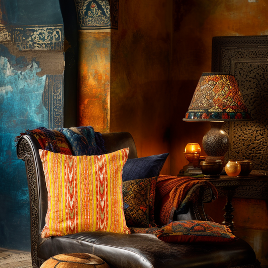 Clyde Marrakech Sapphire Cushion Cover - 16 x 16 - Single